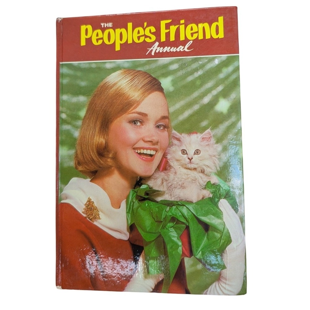 The Peoples Friend Annual Vintage Hardcover Book Retro Stories Illustrations